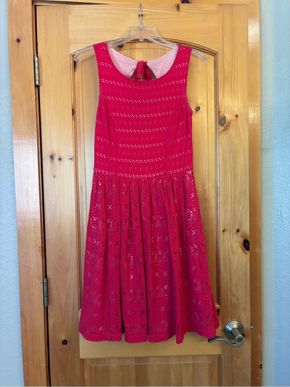 Anthropologie Postmark Coral Sunstream Eyelet Dress